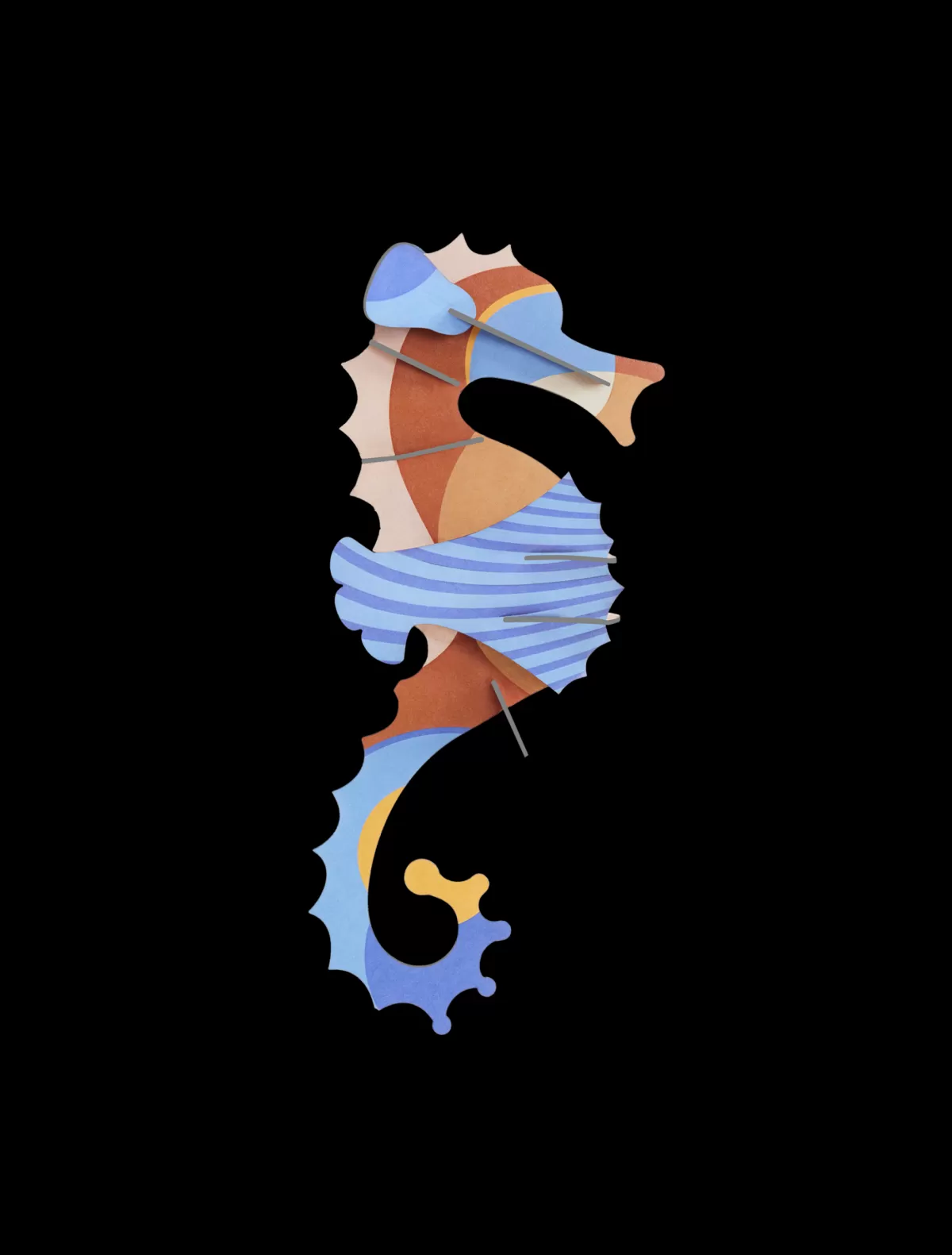 Studio ROOF Sea Creatures | Sea Creatures-Blue Ringlet Seahorse