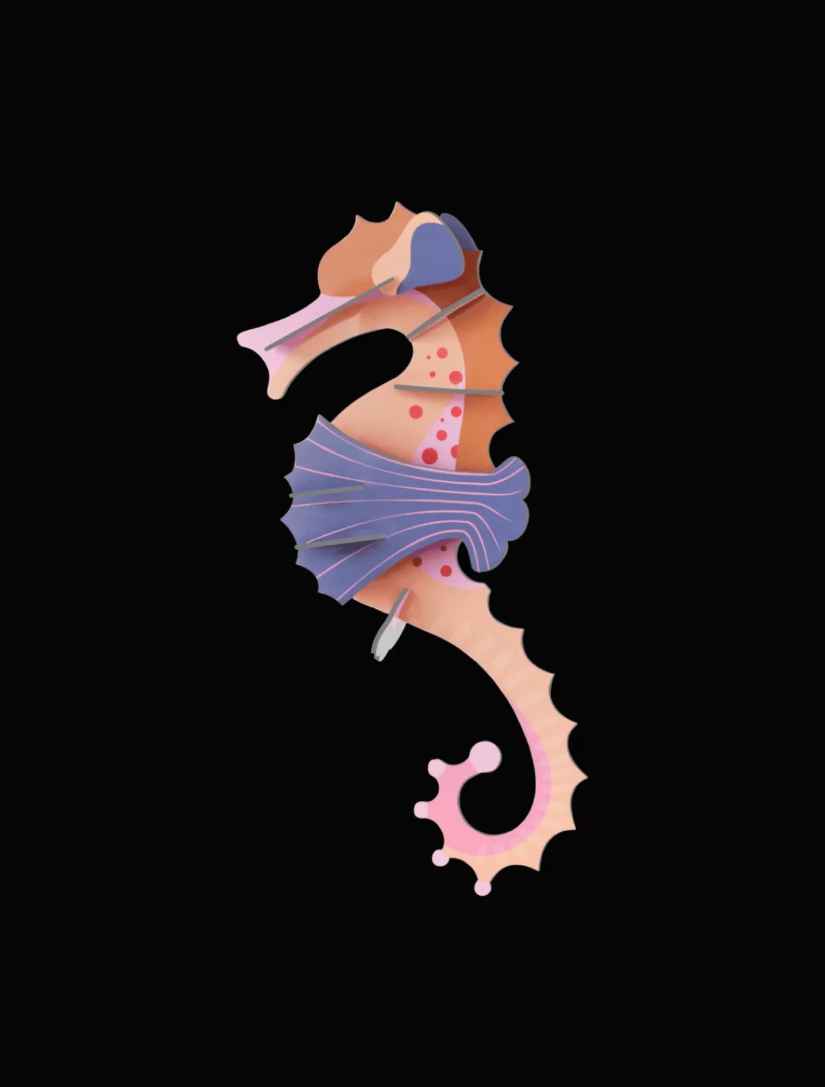 Studio ROOF Sea Creatures | Sea Creatures-Pink Seahorse