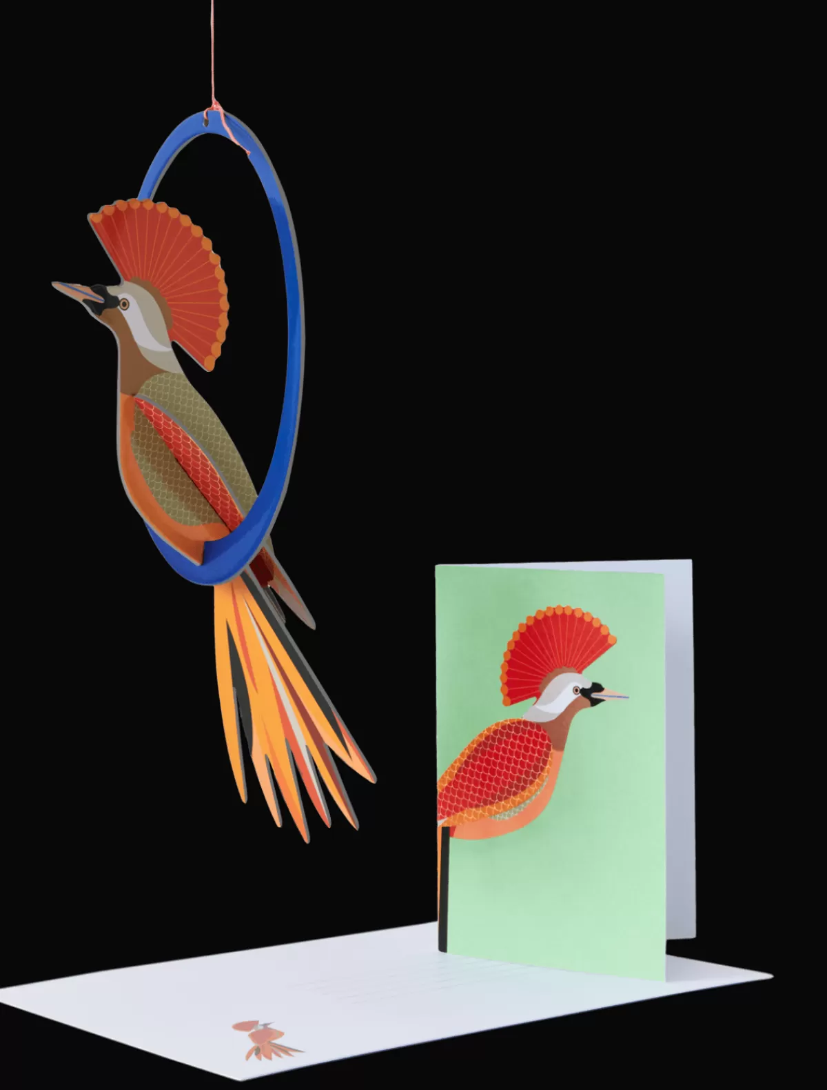 Studio ROOF Birds | Pop Out Cards-Pop Out Card, Crowned Obi