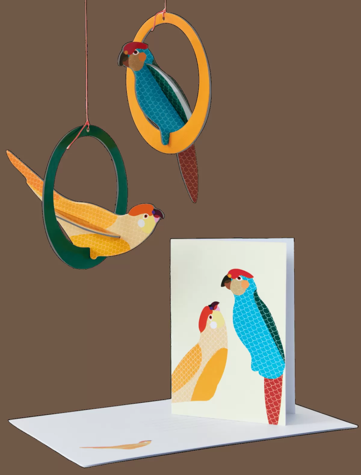 Studio ROOF Birds | Pop Out Cards-Pop Out Card, Parakeets