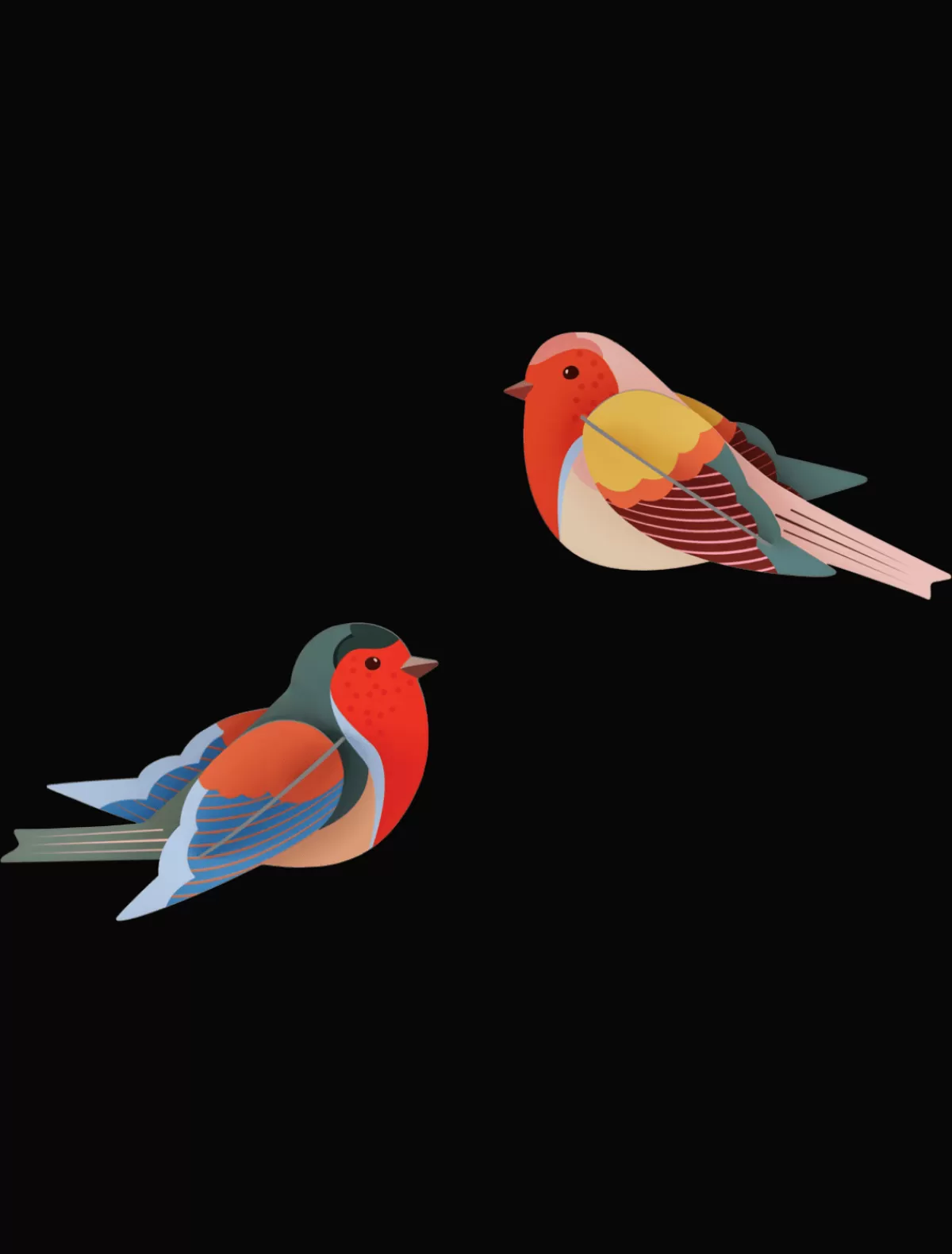 Studio ROOF Birds | Garden Birds-Robins